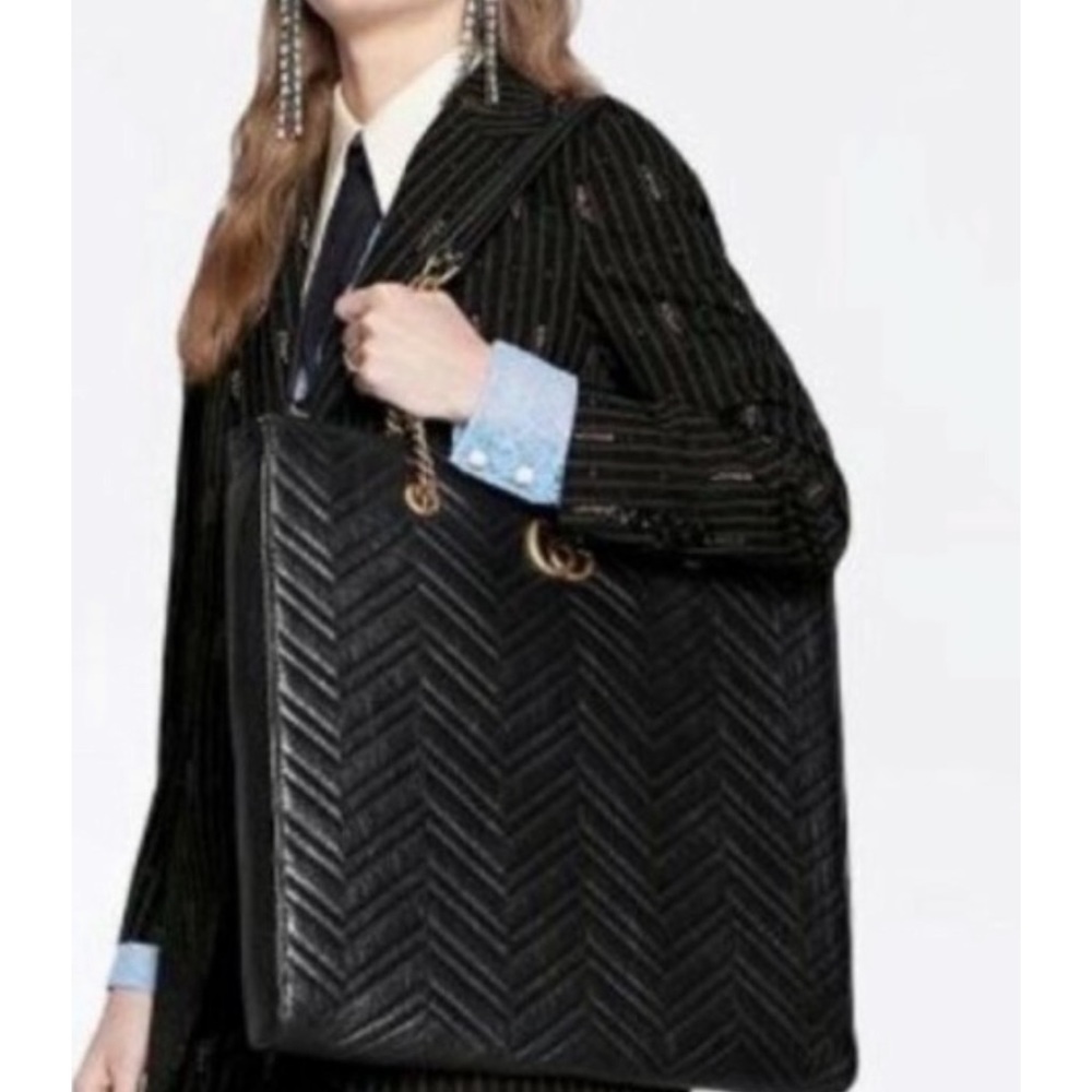 Brand New Auth Gucci GG Marmont Lg Tote Bag